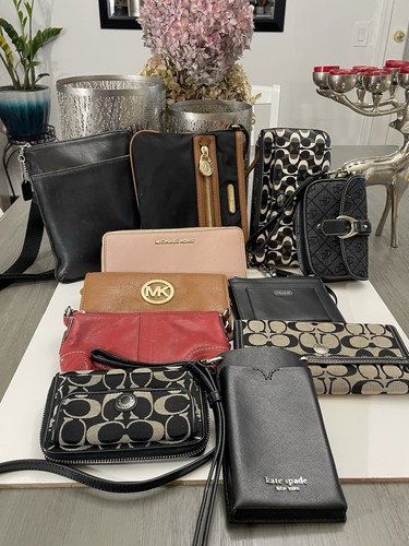 Designer wallet wristlet lot - &,