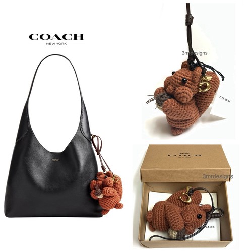Nwt coach crochet squirrel - crochet,